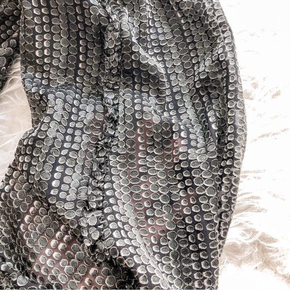 Ramy Brook Damen Charley Long Sleeve Blouse Black Large - Picture 8 of 11